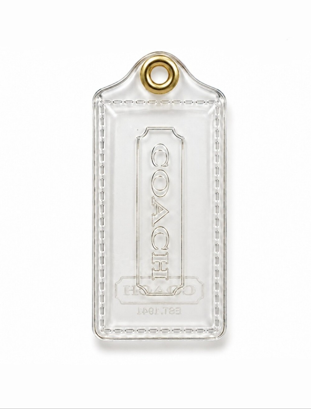 Coach Poppy Clear Large Hang Tag